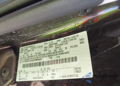 2019 Ford F-150 Xl из США, поврежденный, VIN 1FTEW1CP2KFA14047